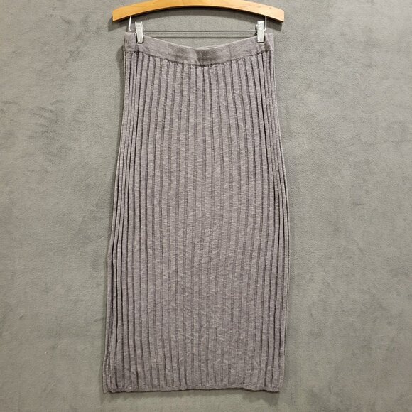 Free People FP Beach Ribbed Knit Sweater Skirt Women Size Medium Stretch Comfy - Picture 2 of 7